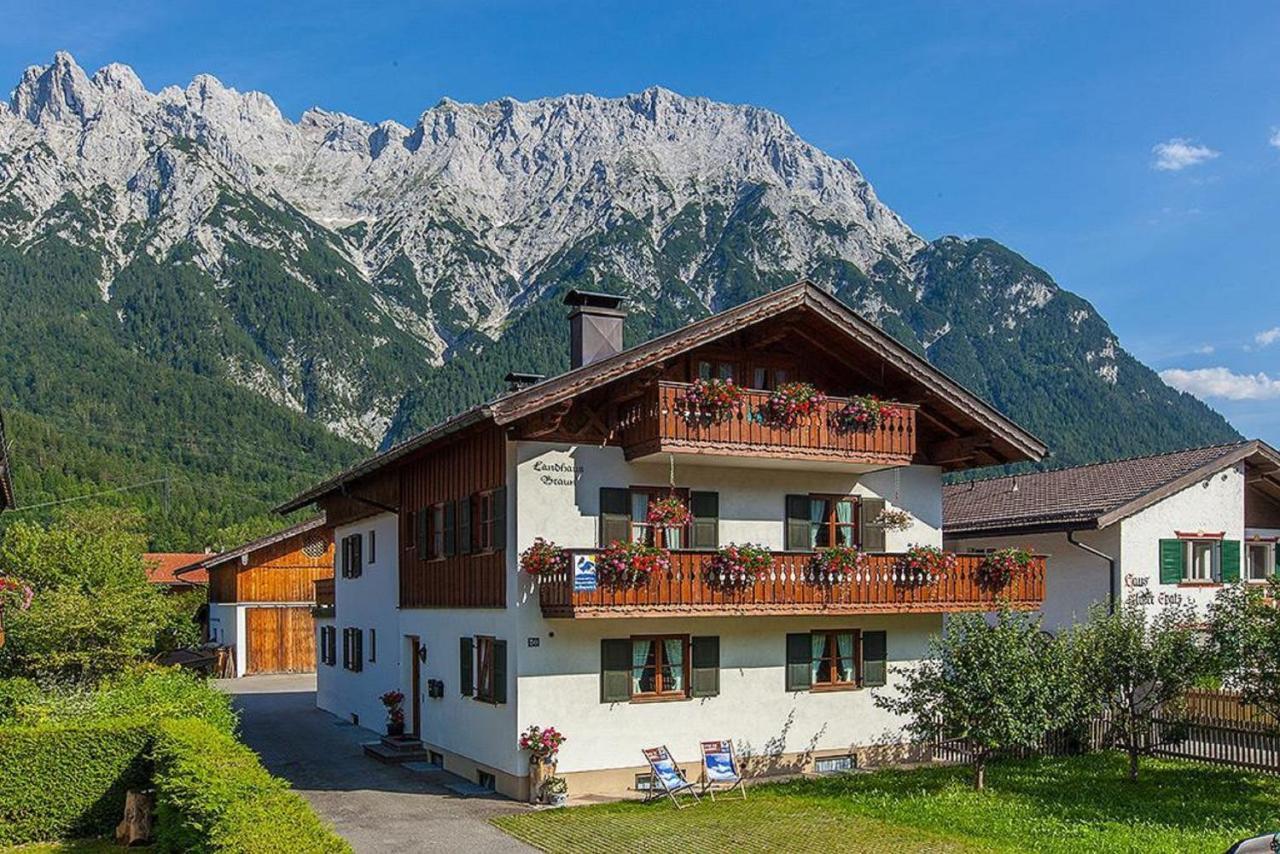 Landhaus Braun Lägenhet Mittenwald Exteriör bild